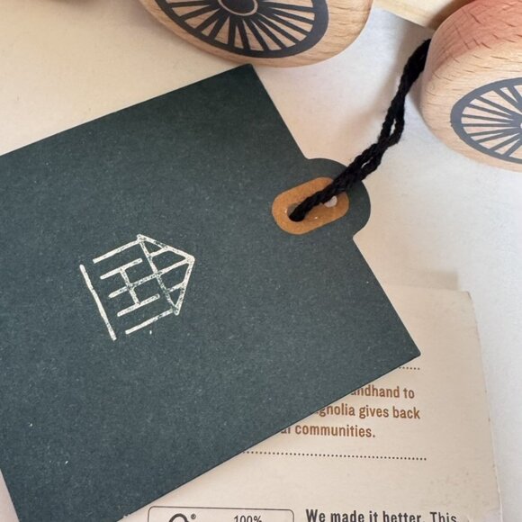 Hearth & Hand Magnolia Red Wooden Train Peg Toy Penguin 2024 Christmas Holiday - Picture 5 of 5